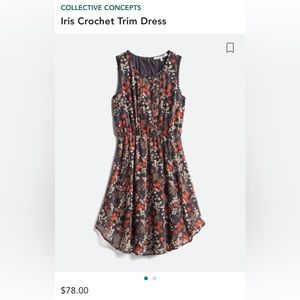 Fall-Inspired Iris Crochet Trim Dress